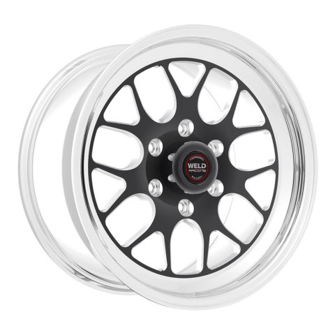Weld S77 15x10 / 6X5.5 PCD / 7.5in. BS Black Anodized 3.43 ID (Medium Pad)
