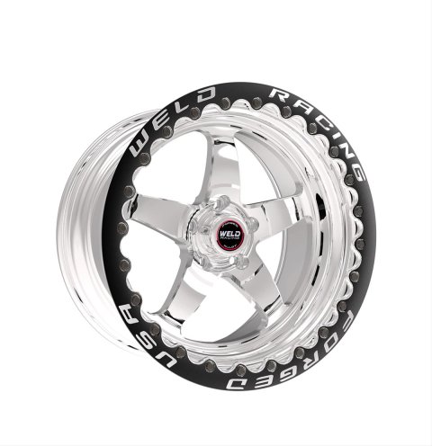 Weld S71 17x11 / 5x115mm BP / 5.8in. BS Polished Wheel (Medium Pad) - Black Single Beadlock MT