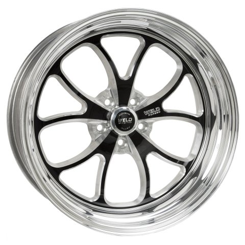 Weld S76 15x10.33 / 5x4.5 BP / 7.5in. BS Black Wheel (Medium Pad) - Black Single Beadlock MT