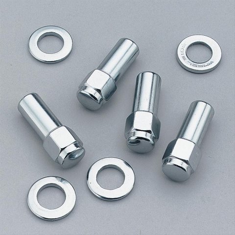 Weld Closed End Lug Nuts 12mm x 1.5 Thread Shank Seat - Chrome (4 Pack)