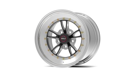 Weld Full Throttle 15x7 / 5x4.5 BP / 3.5in. BS Black Wheel - Polished Non Beadlock