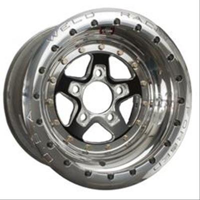 Weld Alumastar 2.0 15x10 / 5x4.5 BP / 6in. BS Black Wheel - Single Beadlock