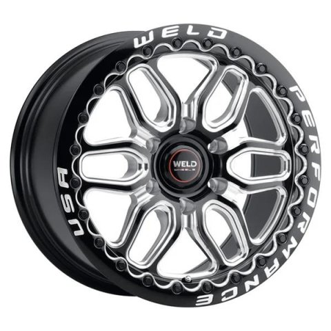 Weld Racing 17x10 Laguna 6 Bead Lock 6x139.7 ET25 BS6.50 Gloss BLK MIL DIA 106.1