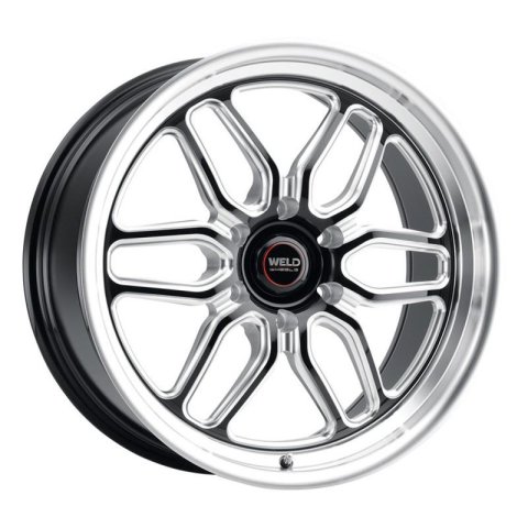 Weld Racing 17x7 Laguna Drag 6x135 ET20 BS4.8 Gloss BLK MIL DIA 87.1