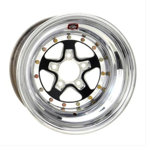 Weld Alumastar 2.0 15x15 / 5x4.75 BP / 4in. BS Black Wheel - Black Double Beadlock MT