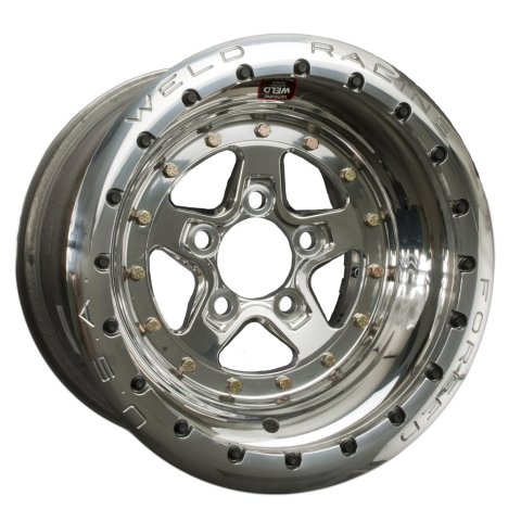 Weld Alumastar 2.0 15x10 / 5x4.75 BP / 6in. BS Polished Wheel - Single Bead Lock MT