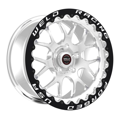 Weld S77 15x10 / 5x4.5 BP / 6.5in BS (Med Pad) Polished Wheel - Black SBL MT