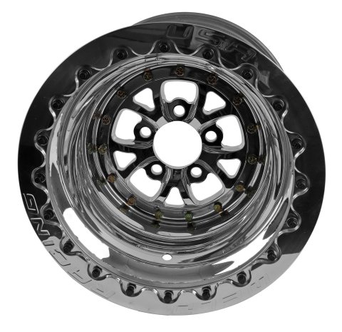Weld V-Series 15x12 / 5x4.5 BP/ 5in BS / -38 Offset Polished Wheel - Polished SBL MT