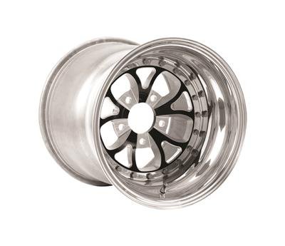 Weld V-Series 15x10 / 5x4.5 BP / 5in. BS Black Center - Polished Shell Non-Beadlock