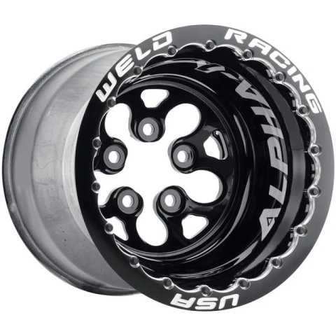 Weld Alpha-1 15x13/5x4.75 BP/2BS Black Powder Center & Shell-Black Scalloped MT