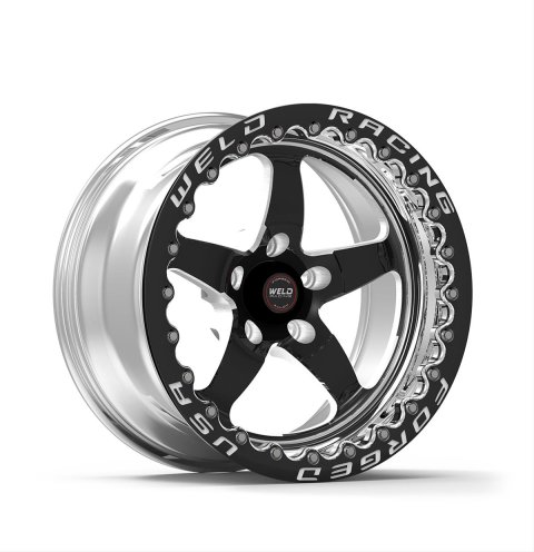 Weld S71 17x11 / 5x120mm BP / 7.7in. BS Black Wheel (High Pad) - Black Single Beadlock MT