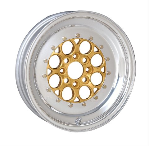Weld Magnum Import 13x9 / 4x100mm BP / 5in. BS Gold Wheel - Polished Non Beadlock