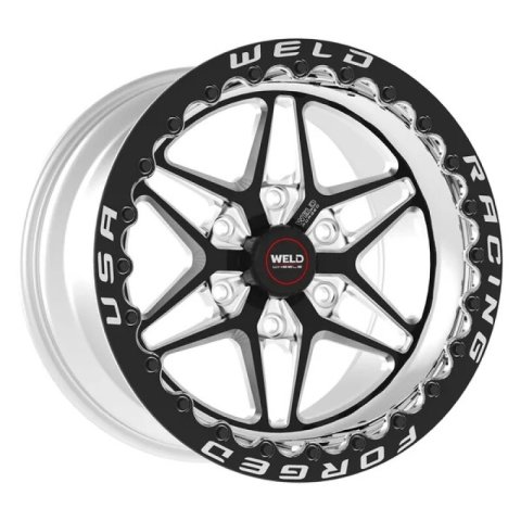 Weld S81 17x9.5 / 6x135 BP / 6.2in. BS (24mm Offset) Black Wheel 3.54 ID (Low Pad) - Single Beadlock