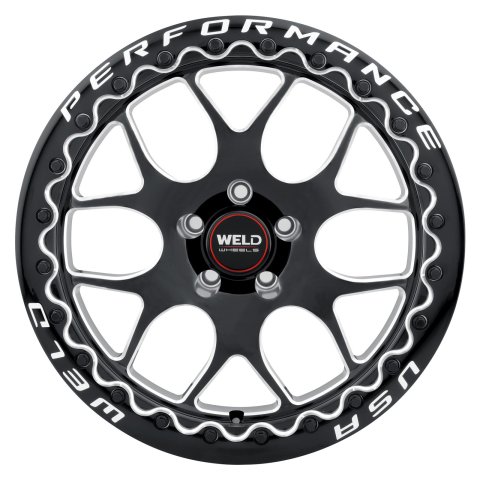 Weld Solana Beadlock 18x10 / 5x114.3 BP / ET28 / 78.1mm Bore - Gloss Black MIL DIA Wheel