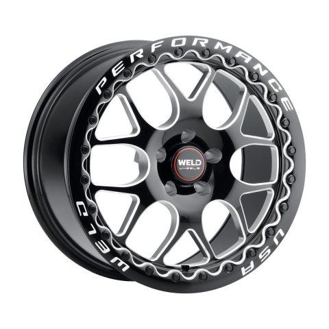 Weld Solana Beadlock 17x11 / 5x120.65 BP / ET41 / 78.1mm Bore - Gloss Black MIL DIA Wheel
