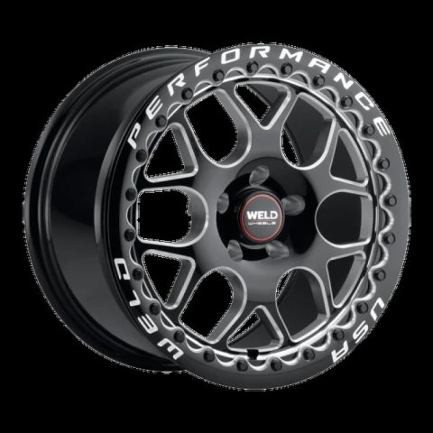 Weld Solana Beadlock 18x12 / 6x114.3 BP / ET53 / 71.5mm Bore - Gloss Black MIL DIA Wheel