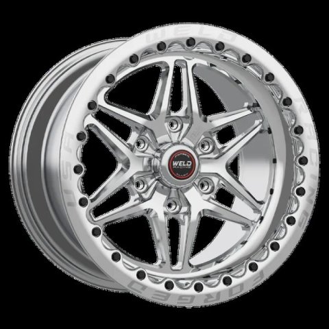 Weld 15X10 S81HD 6X5.5 6.5BS Polished Center, 3.54ID POL MT Ring