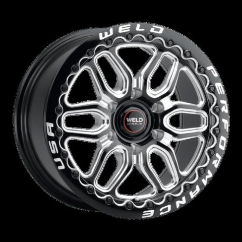 Weld Laguna 6 Drag 17x10in / 6x135 BP / ET42 / BS 7.15 Gloss Black Wheel
