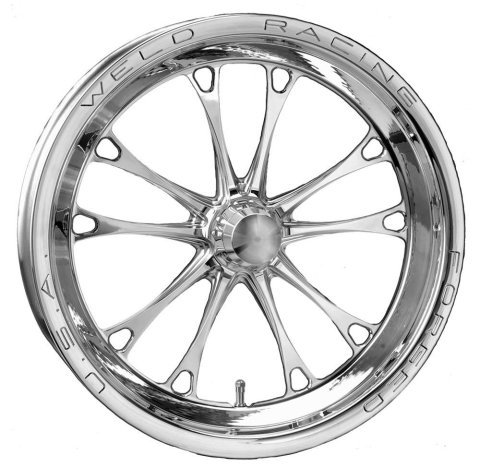 Weld V-Series 1-Piece 17x4.5 / 5x120 BP / 2.25in. BS Polished Wheel - Non-Beadlock