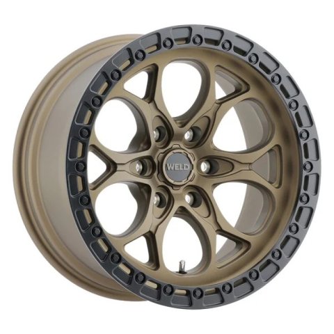 Weld Ledge 6 18x9 / 6x135 / ET 00 / BS 5.00 - Satin Bronze w/ Satin Black Ring
