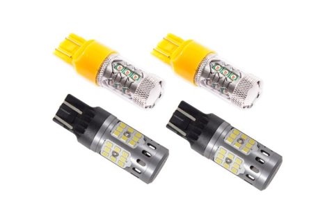 Diode Dynamics JL Wrangler Front Turn Stage 2 (7443 LED Bulb XPR - White and - Amber)