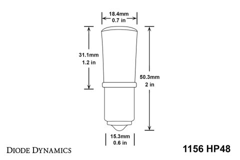 Diode Dynamics 1156 LED Bulb HP48 LED - Cool - White (Single)