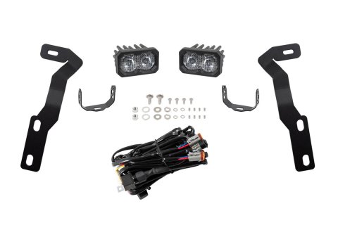 Diode Dynamics 16-21 Toyota Tacoma Stage Series 2in LED Ditch Light Kit Sport - White Combo