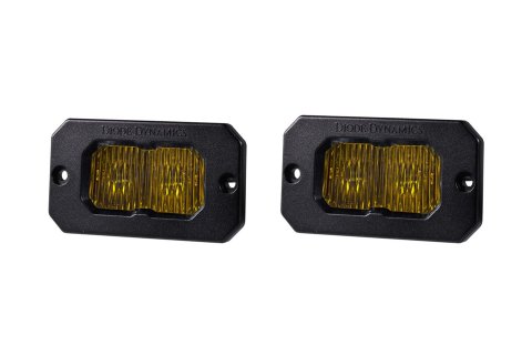 Diode Dynamics Stage Series 2 In LED Pod Sport - Yellow Fog Flush ABL (Pair)