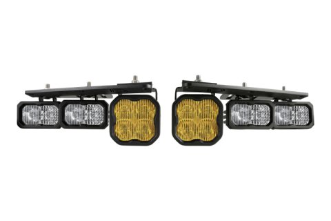 Diode Dynamics 21-Up Ford Bronco Stage Series Fog Pocket Kit - Yellow Sport