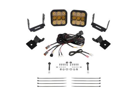 Diode Dynamics 14-18 Polaris RZR XP Stage Series SS5 A-Pillar Pod Kit - Sport Yellow Combo