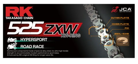RK Chain CC525ZXW-150L XW-Ring - Chrome