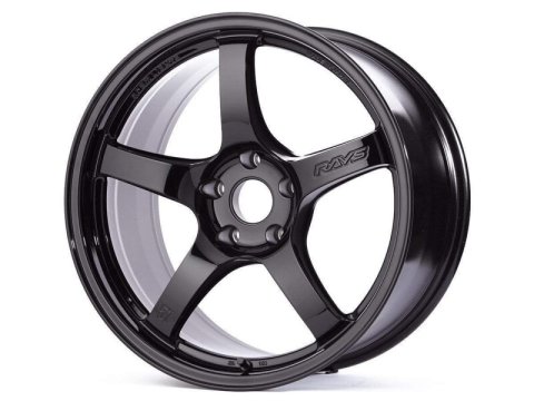 Gram Lights 57CR 18x8.5 +37 5x108 Glass Black Wheel