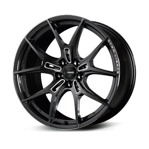 Gram Lights 57FXZ 19x8.0 +45 5x100 Super Dark Gunmetal and Machining Rim Edge DC Wheel