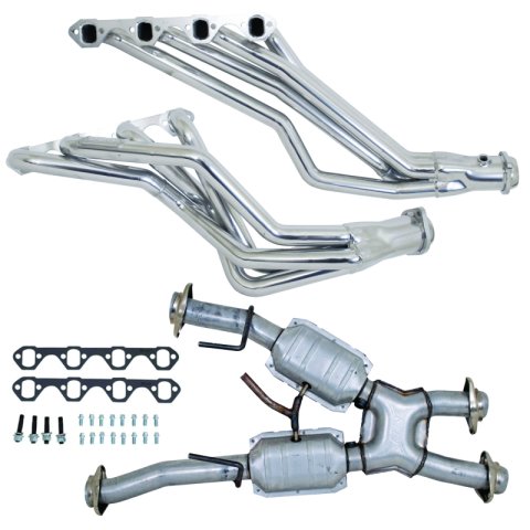 BBK 79-93 Ford Mustang 5.0L 1-5/8 Long Tube Headers w/High Flow Catted X-Pipe (Silver Ceramic)
