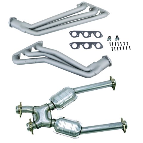BBK 99-04 Ford Mustang V6 1-5/8in Long Tube Headers w/High Flow Catted X-Pipe (Ti Ceramic)
