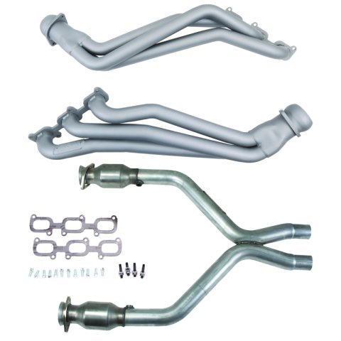 BBK 11-14 Ford Mustang V6 1-3/4 Long Tube Headers w/High Flow Catted X-Pipe (Ti Ceramic)
