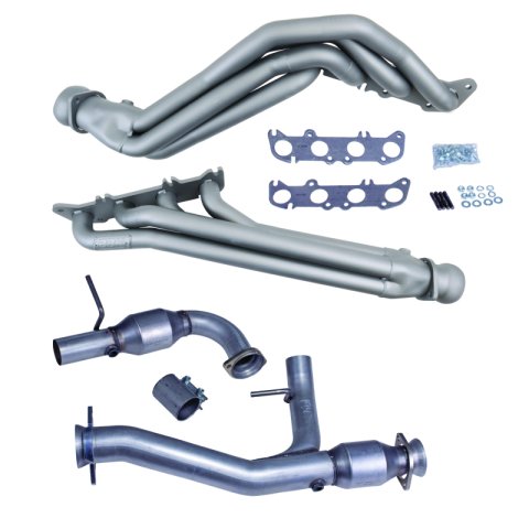 BBK 11-14 Ford F150 Coyote 5.0L 1-3/4in Long Tube Headers w/High Flow Catted Y-Pipe (Ti Ceramic)