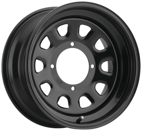 ITP Delta Steel 14x7 / 4x110 BP / 2+5 Offset Black Wheel