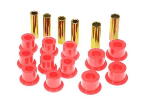 Prothane 86.5-97 Nissan Hardbody 4wd Spring & Shackle Bushings - Red