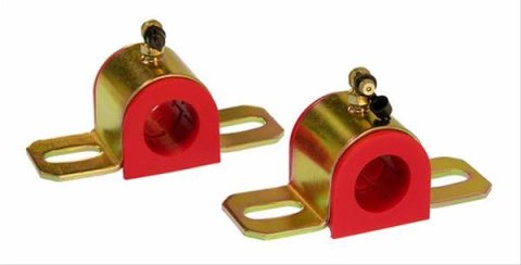 Prothane Universal 90 Deg Greasable Sway Bar Bushings - 26MM - Type B Bracket - Red