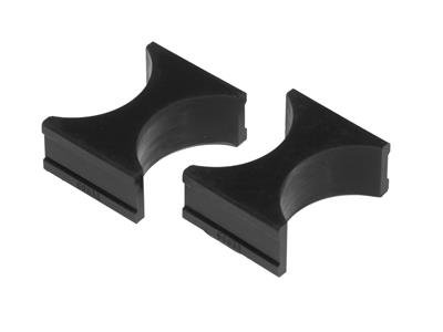 Prothane Universal Shock Reservoir Mounts - 2.5/2.5 Diameter - Black