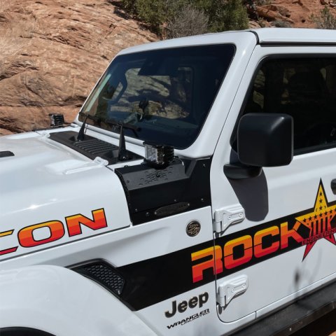 Rock Slide 21-22 JL/Gladiator: Mojave/Recon/392 Models JL/JT Cowl Led Light Pod Brackets