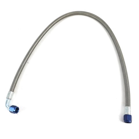 Fragola -6AN Hose Assembly Straight x 90 Degree Alum Nut 30in