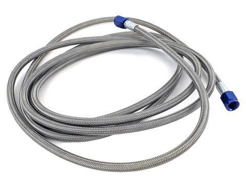 Fragola -4AN Hose Assembly Straight x Straight 120in Blue Nuts Nitrous Supply Line (10 Feet)
