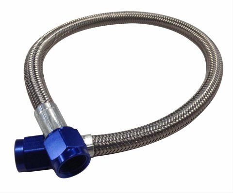 Fragola -4AN Hose Assembly Straight x Straight 168in Blue Nuts Nitrous Supply Line (14 Feet)