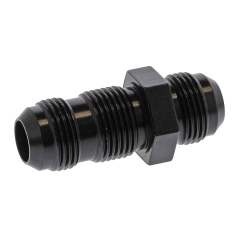 Fragola -12AN Straight Bulkhead - Black