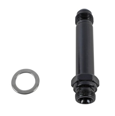 Fragola -6AN x 9/16-24 Carb Adapter Long 3in - Black