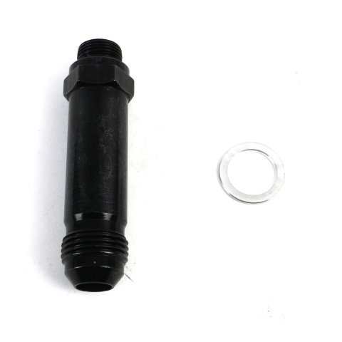 Fragola -8AN x 9/16-24 Carb Adapter Long 3in - Black