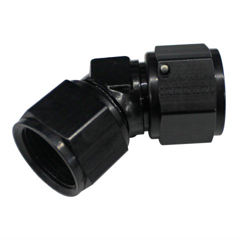 Fragola -12AN x 45 Degree Female Coupler - Black