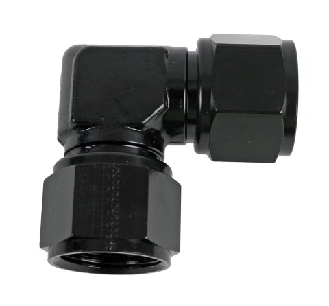 Fragola -12AN x 90 Degree Female Coupler - Black